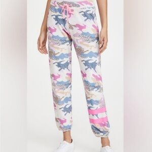 Sundry Abstract Camo Animal Print Stripe Jogger Lounge Pants Size Medium NEW